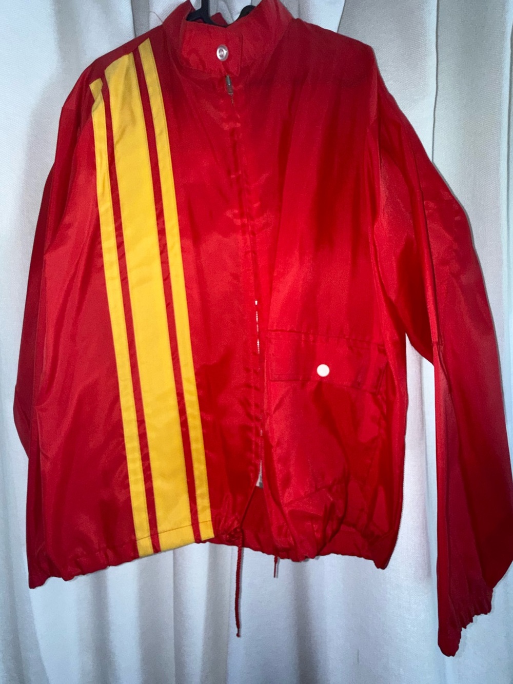 McCullough Red Windbreaker Jacket with Logo Patch